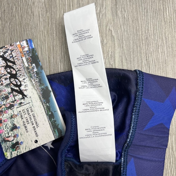 ZOOT Womens Ltd Run Bra RWB USA Red White Blue American Flag Sports Bra Size XS - Picture 10 of 12